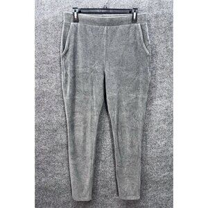 Lands’ End Corduroy Pull On Pants Womens Medium Tall Gray Skinny Knit Leggings